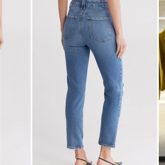 Good American good classic ripped straight leg jeans - Picture 4 of 8